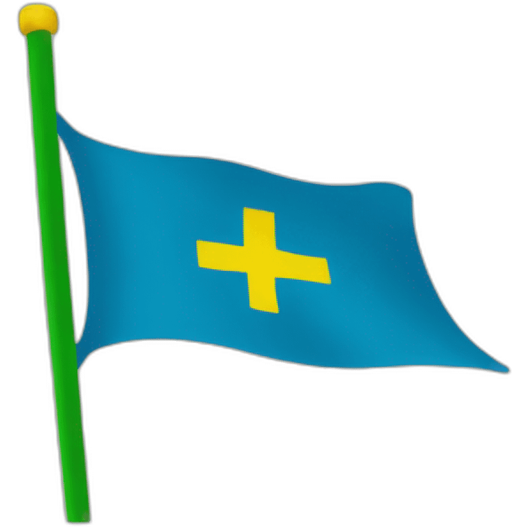 Drapeau bleu vert jaune emoji