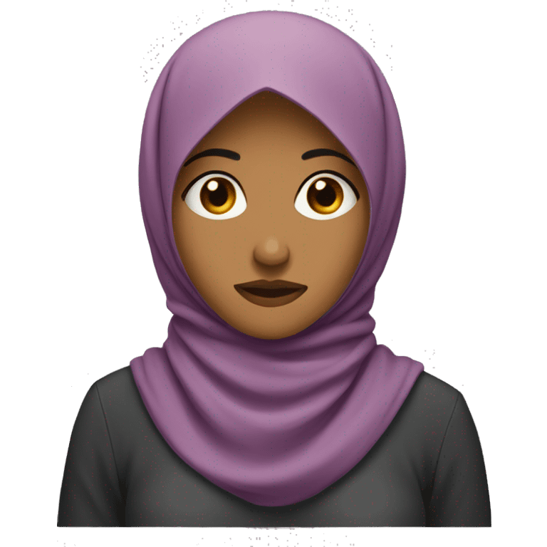 hijabi woman worried emoji