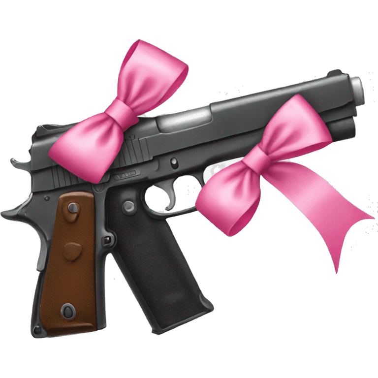 gun with pink bow emoji