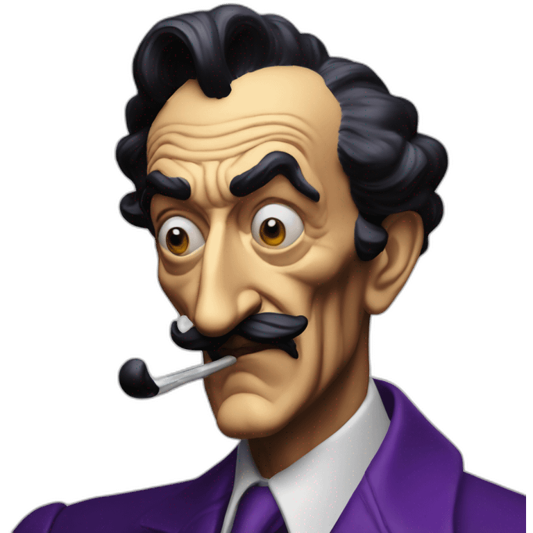 Salvador Dali waluigi emoji