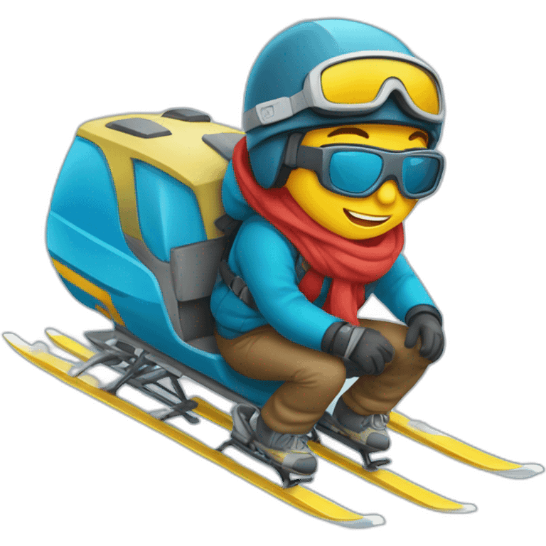 moyen de transport pour aller skier emoji