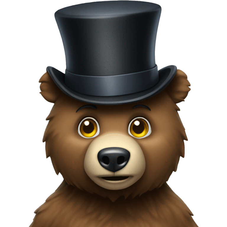 Animatronic Bear with top hat emoji