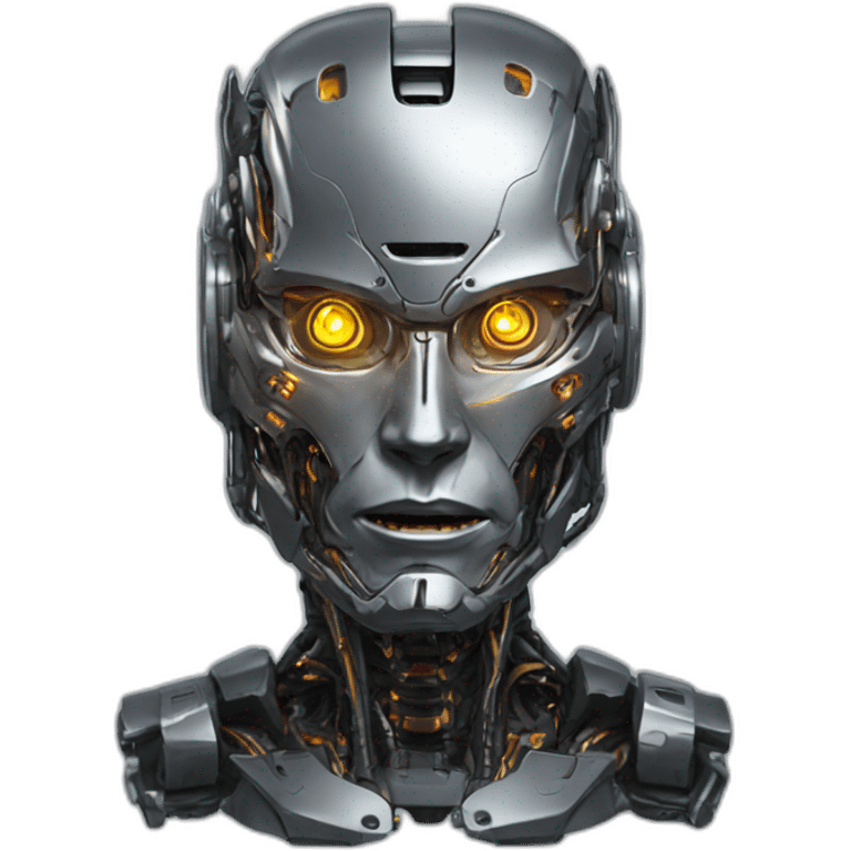 Cyborg teminator head emoji