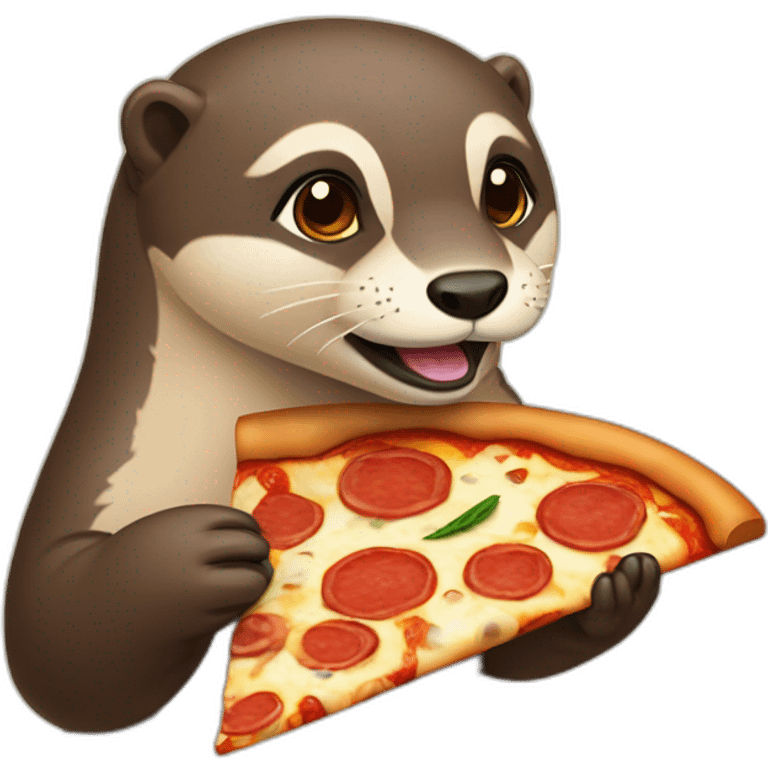 Loutre sur pizza emoji