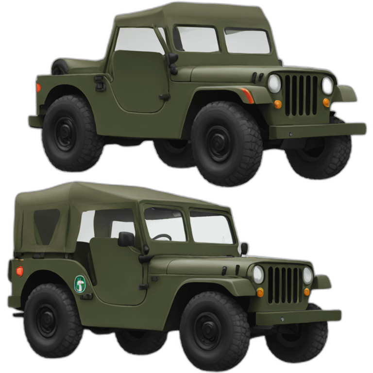 Military jeep emoji