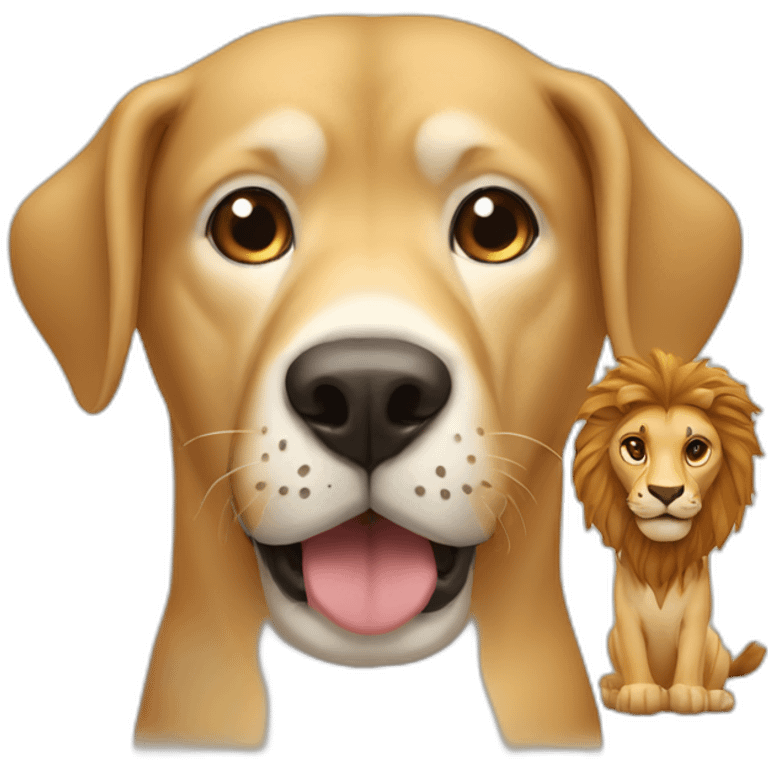 Dog y lion emoji