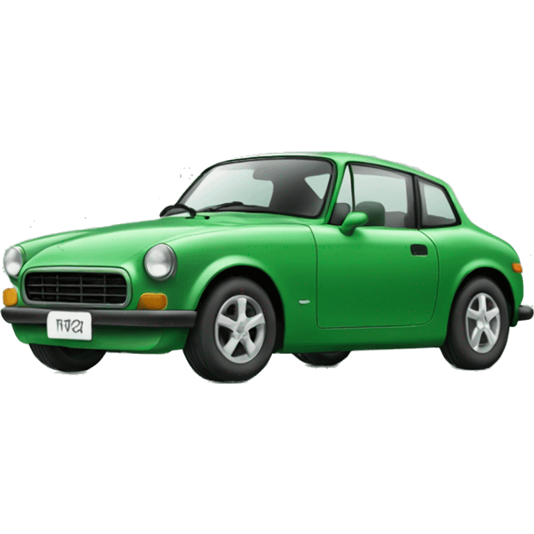 Singular Matte green car Honda emoji