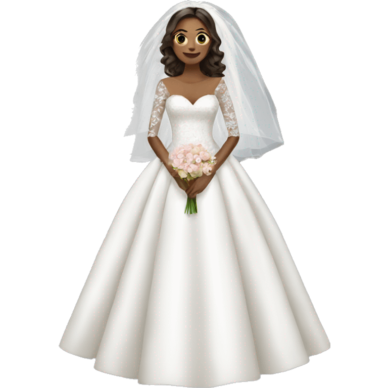 Wedding dress with sleeves emoji