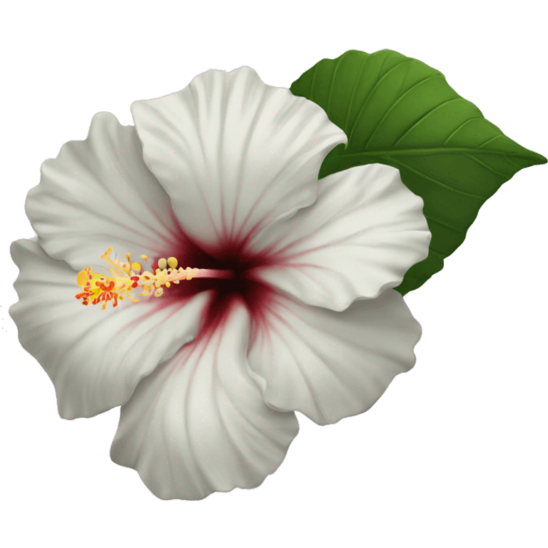 white hibiscus flower emoji