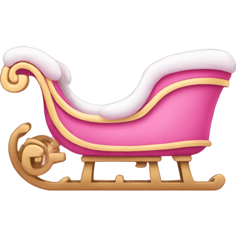 Pink sleigh emoji