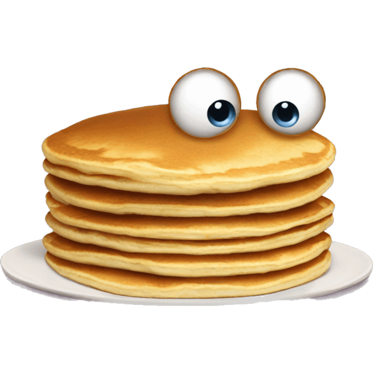 Huge pancakes with eyes emoji