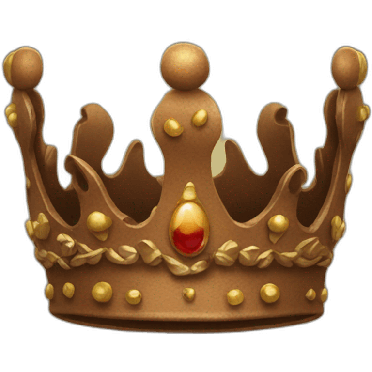 Brown crown emoji