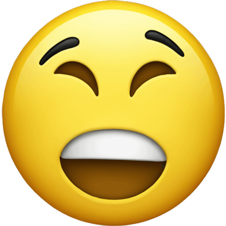 Yellow classic single smiley emoji with a bored face doing thumbs up emoji