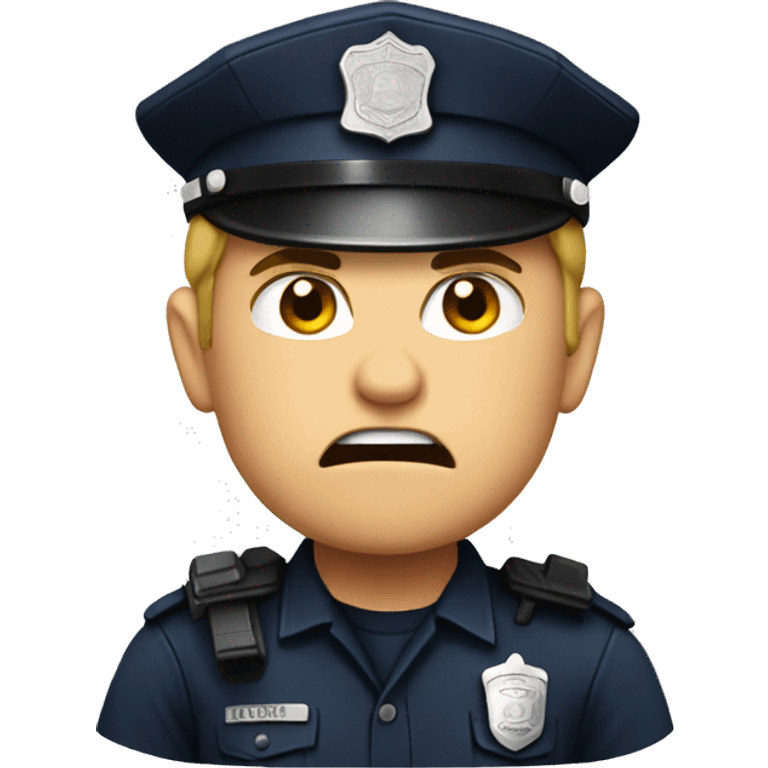 Mad police emoji