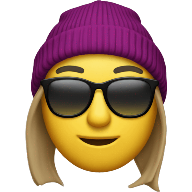 Shades with beanie emoji