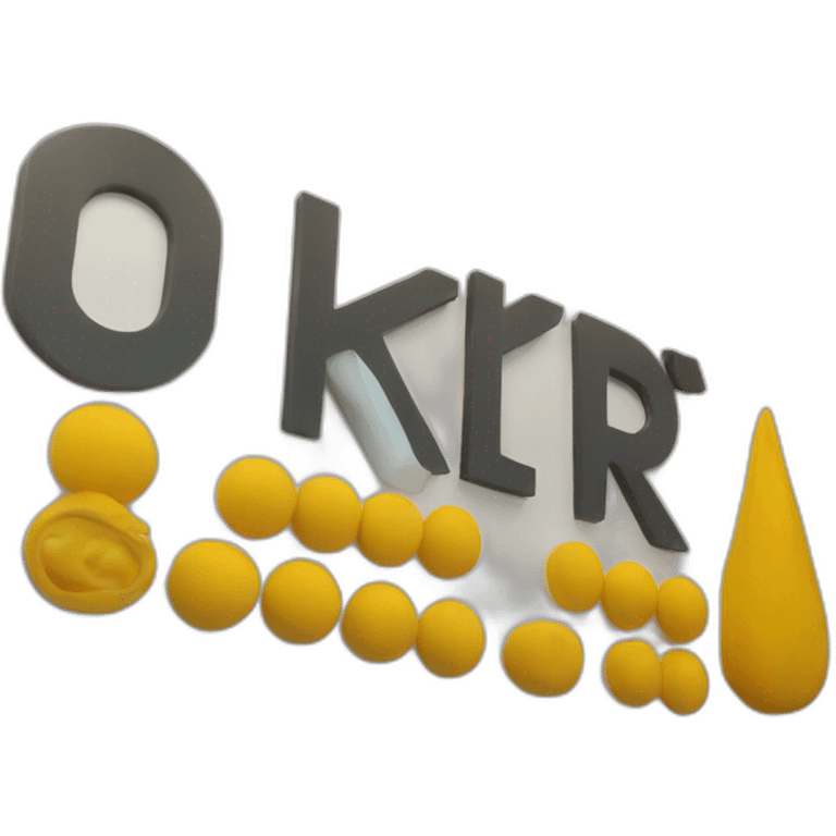 A large sign with the letters OKR on it emoji