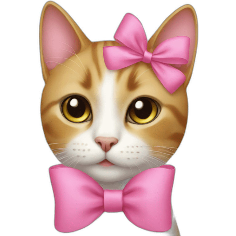 cat with a pink bow emoji