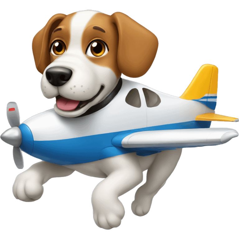 Dog flying a plane  emoji