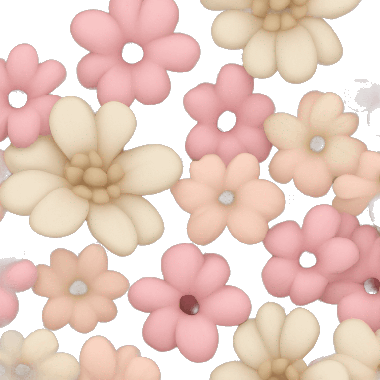 Beige and pink flowers  emoji