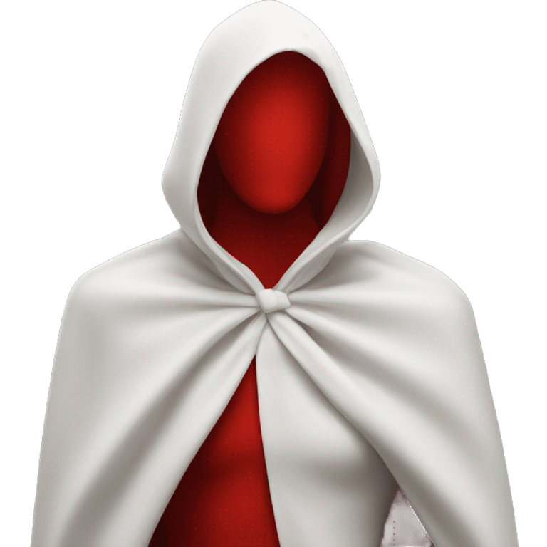 faceless mannequin flapping red cape without hood emoji