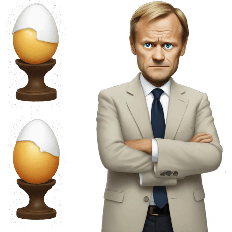 Donald Tusk with an egg emoji