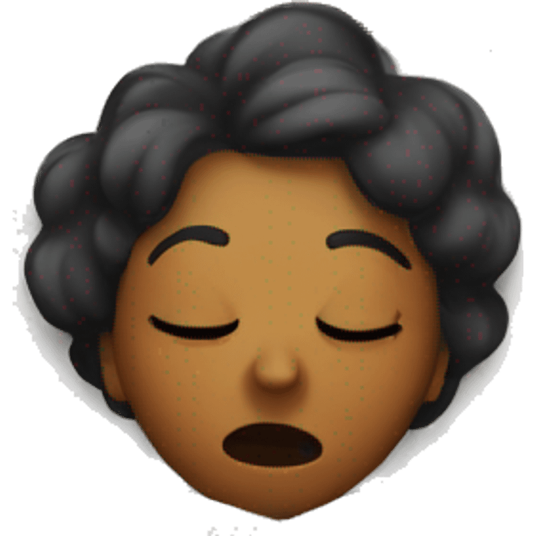 Woman sleeping and having a nightmare emoji