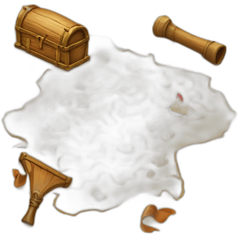 Treasure map with arrows emoji