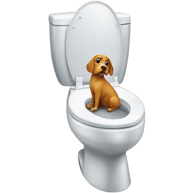 Dog pooping on toilet  emoji