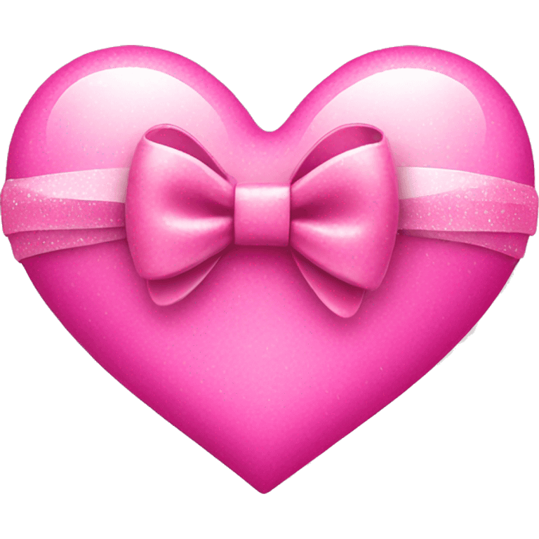 Heart with bow but pink and sparkling  emoji