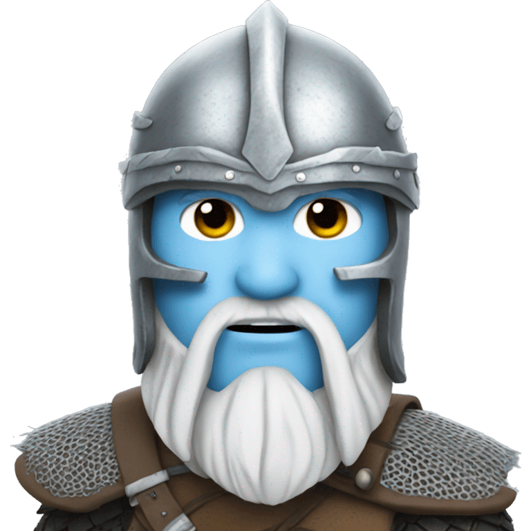 Viking white walker wearing helmet  emoji