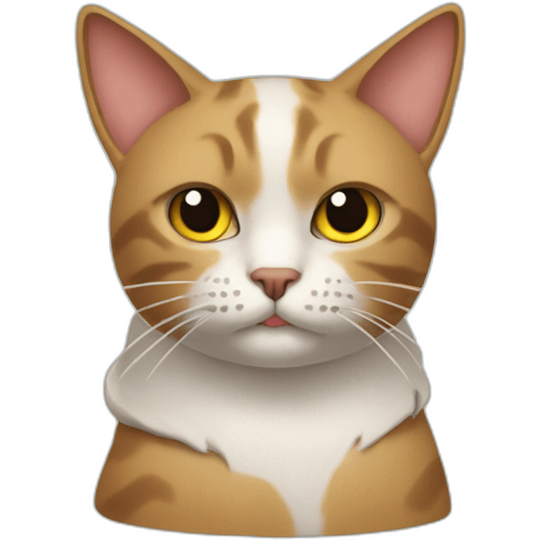 cat with a cone of shame on emoji