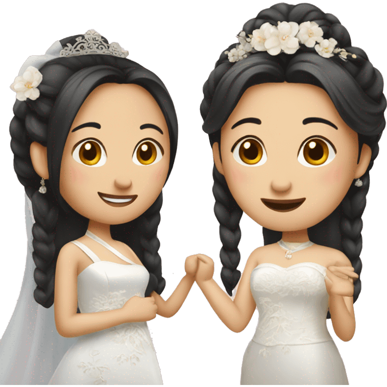 2 chinese brides emoji