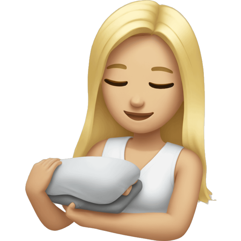 Blonde girl getting a massage emoji