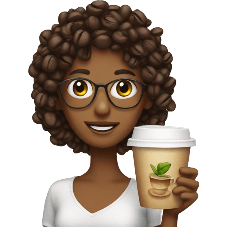 Coffee wth summer emoji