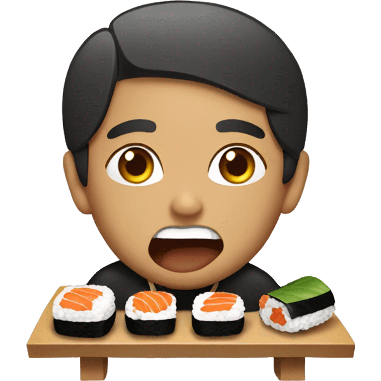 Eating sushi emoji