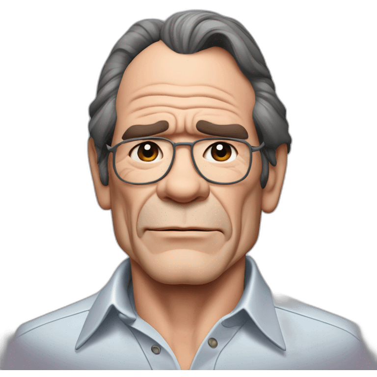 actor tommy lee jones cartoon wearing shirt emoji