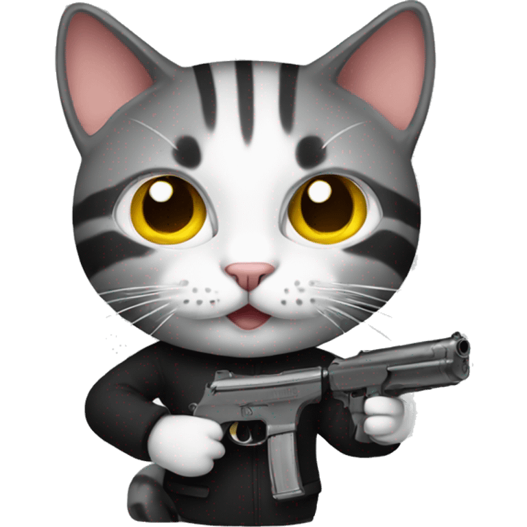 cat with gun emoji emoji