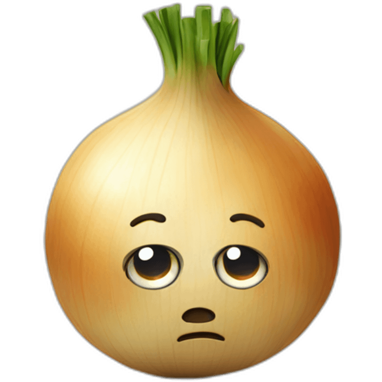 a sad onion emoji