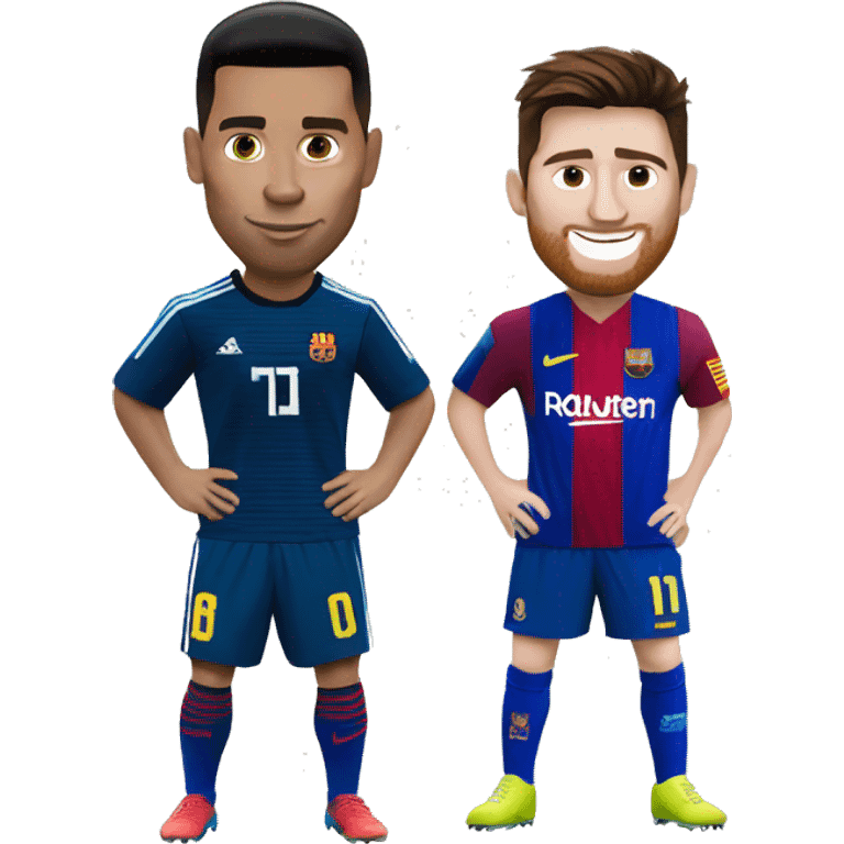 Ronaldo and messi  emoji