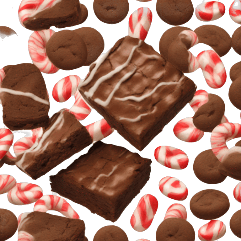 Peppermint brownie cookie emoji