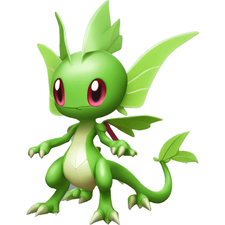 Cool Edgy Chibi Legendary Shiny Fakemon-Pokémon-Genesect-Flygon With Full Body Detailed High Quality emoji