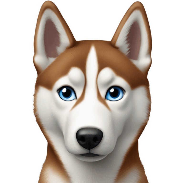 Blue-eyed, red Siberian husky (full body, iOS 17 style, realistic) emoji