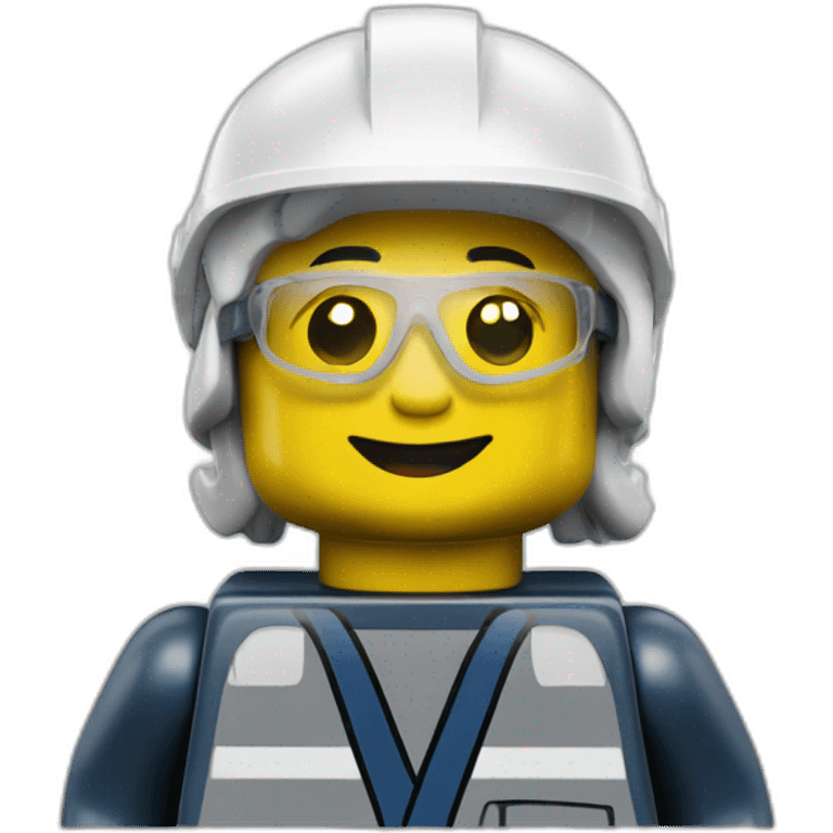 Lego worker saying hi emoji