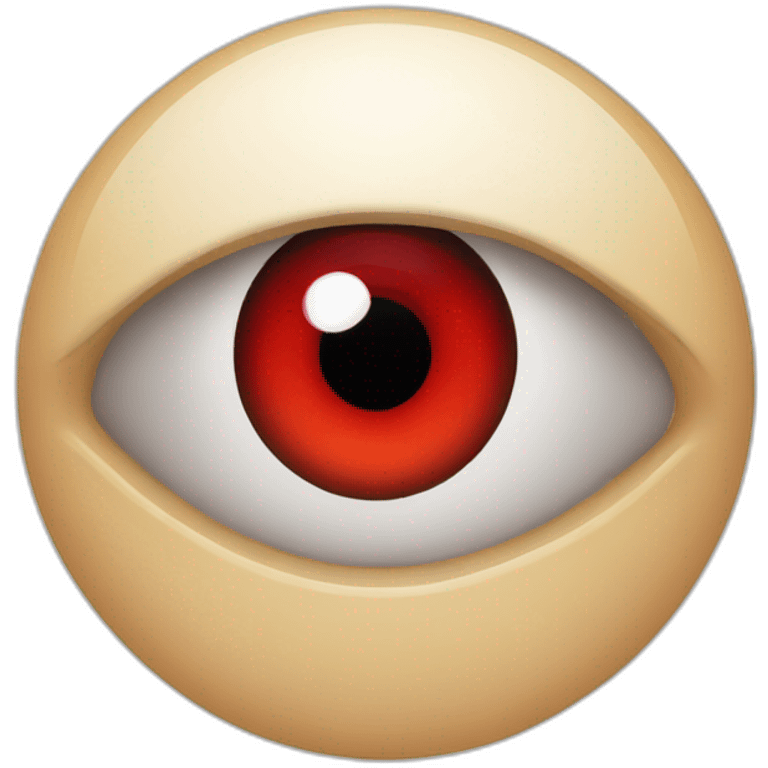 red eye with black  emoji