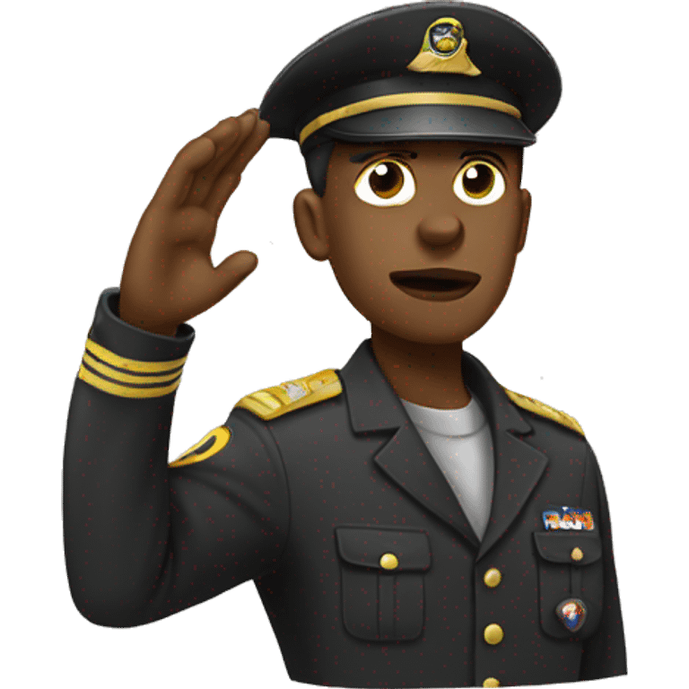 saluting but sick emoji