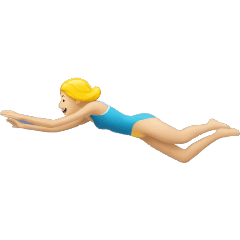 Female diving off a diving board emoji