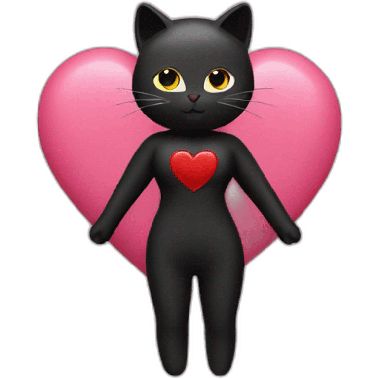 Heart-shaped catsuit emoji