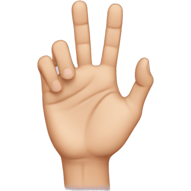 hand with ring finger and thumb touching emoji