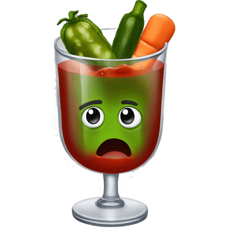 pickles in a bloody mary drink emoji