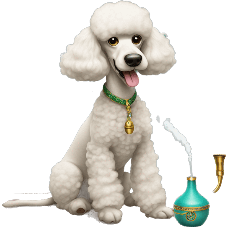 Poodles smoking a hookah  emoji